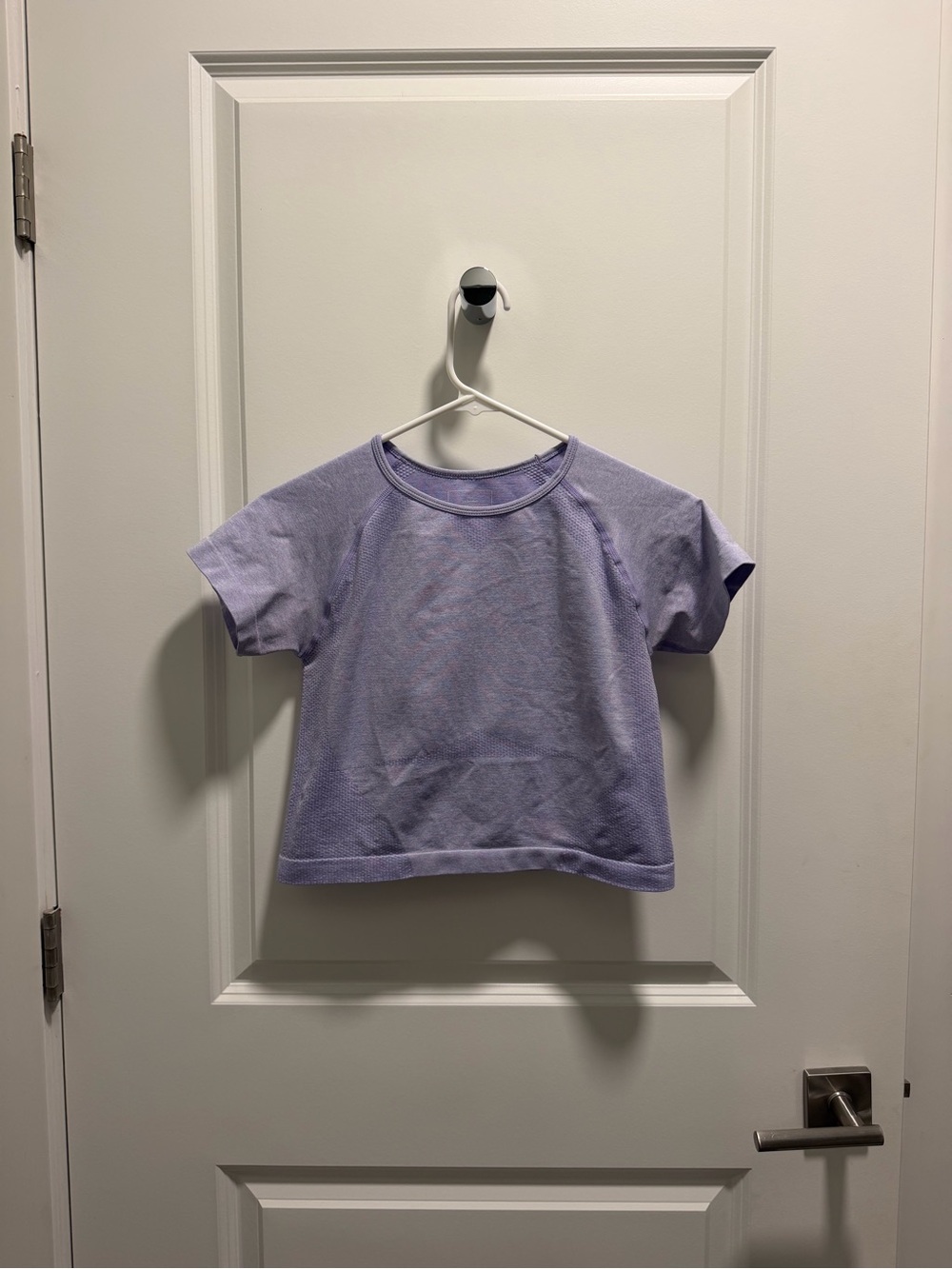 Cropped Short Sleeve Tee in Light Lavender